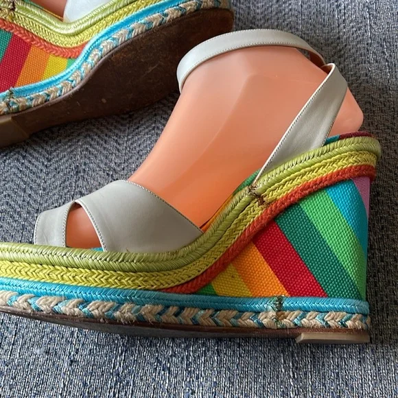 Valentino rainbow espadrille wedges Size: 39 - Picture 8 of 16